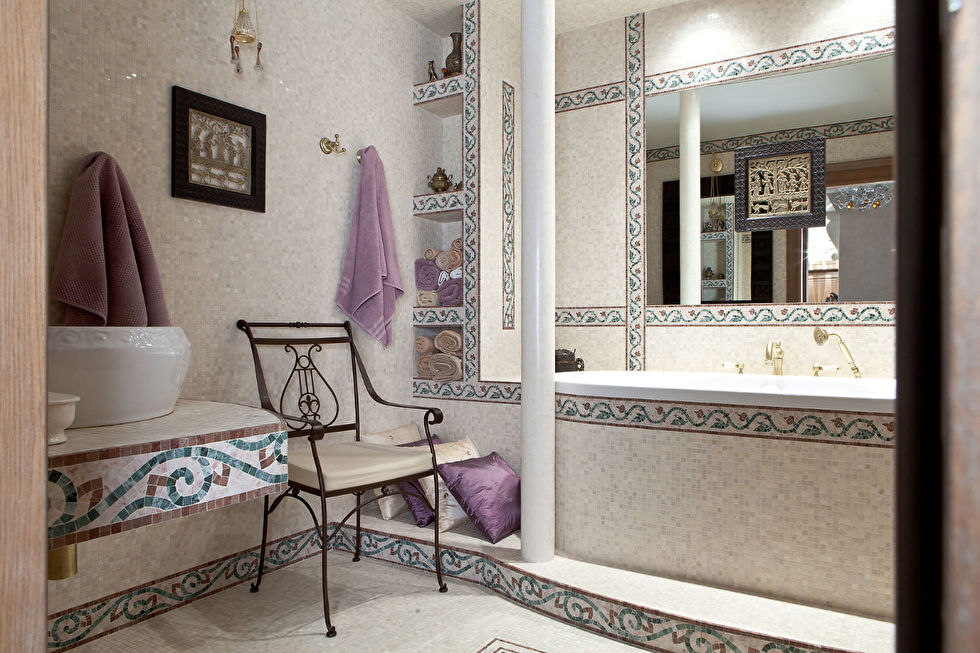 Интерьер ванной комнаты, квартира на Маршала Тимошенко - фото 2