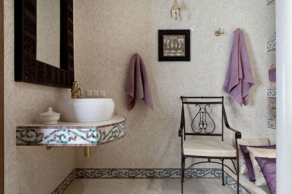 Интерьер ванной комнаты, квартира на Маршала Тимошенко - фото 3