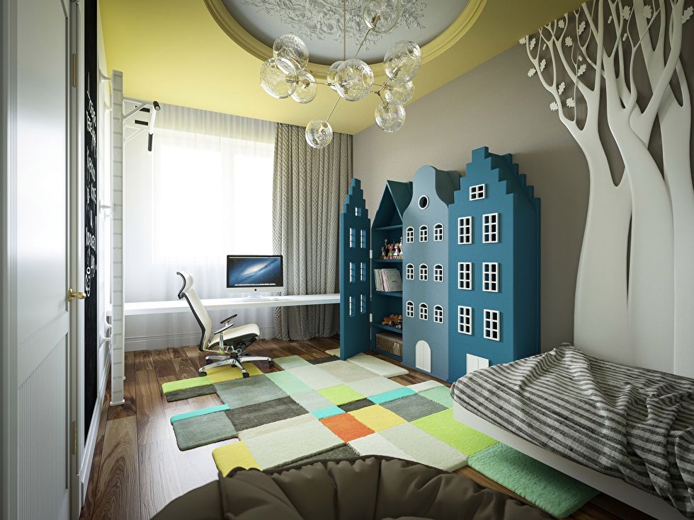Интерьер детской комнаты, квартира 84 кв.м. в Москве - фото 3