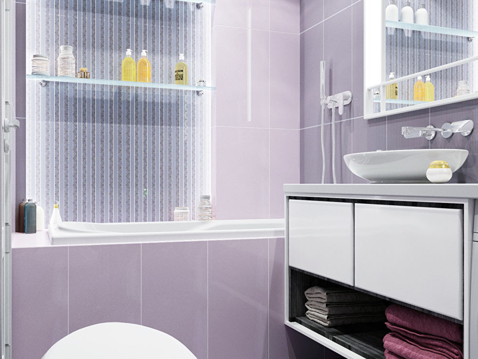 Дизайн ванной комнаты, квартира в ЖК Грюнвальд - фото 2
