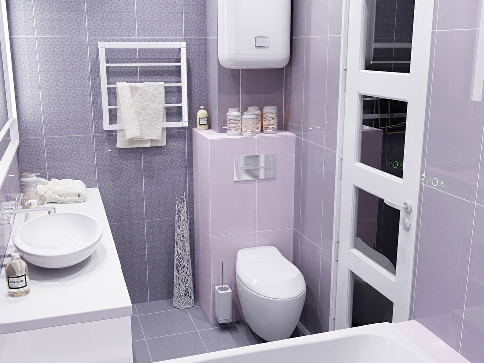Дизайн ванной комнаты, квартира в ЖК Грюнвальд - фото 3