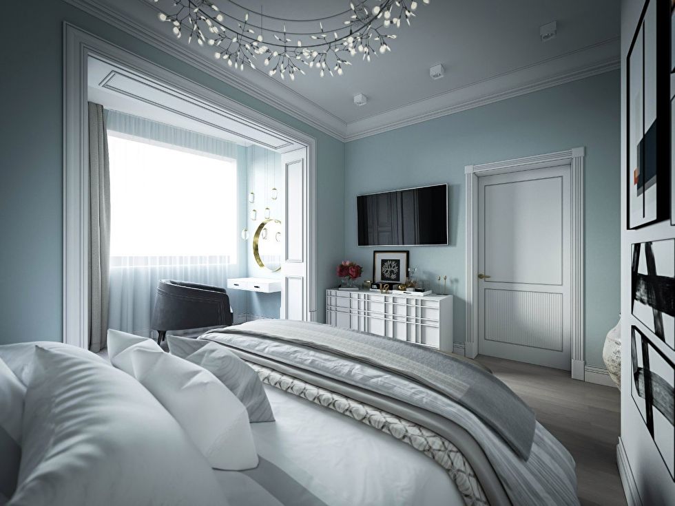 Дизайн спальни, квартира 84 кв.м. в Москве - фото 2
