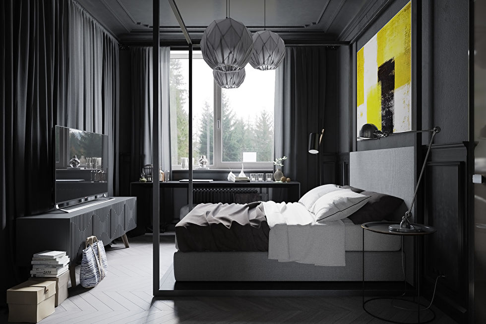 Дизайн спальни, Modern industrial apartment - фото 2