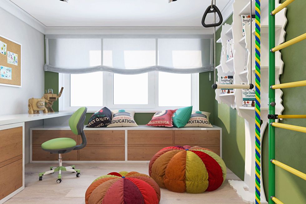 Детская комната, Современный интерьер квартиры в Obolon Residence - фото 2